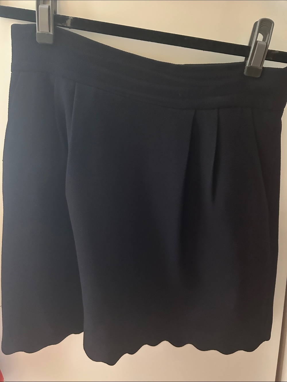 Club Monaco Black Textured Skirt with Hidden Zipper